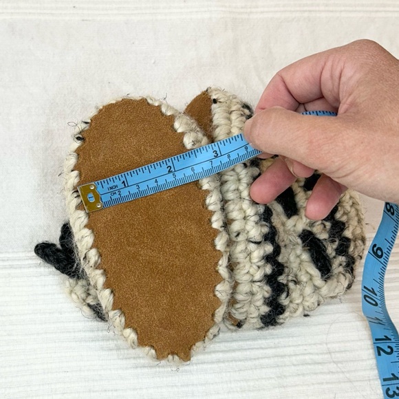 Wool Knit Slippers with Sheepskin Sherpa Soles - Picture 12 of 14